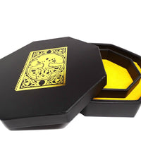 Spell Book Dice Tray With Dice Staging Area and Lid