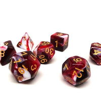 Black Cherry Swirl Dice Collection - 7 Piece Set