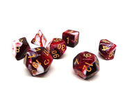 Black Cherry Swirl Dice Collection - 7 Piece Set