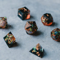 Amber Shards Sharp Edge Dice Set