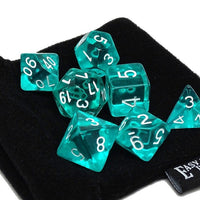 Teal Translucent Dice - 7 Piece Set