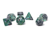 Marble with Green Glitter - Silver Font - 7 Piece Set