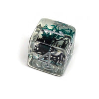 Translucent Neuron Green and Black Dice Collection - 7 Piece Set