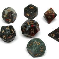 Stone Dice Collection - African Bloodstone - Signature Font