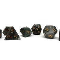 Stone Dice Collection - African Bloodstone - Signature Font