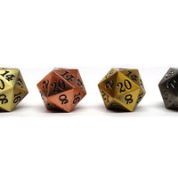 4 Pack Legendary Metal D20 Dice Set