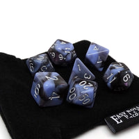 Midnight Purple and Black Marble - 7 Piece Set