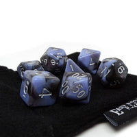 Midnight Purple and Black Marble - 7 Piece Set