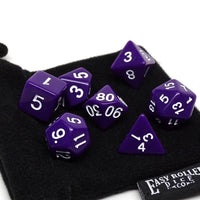 Purple Opaque Dice - 7 Piece Set