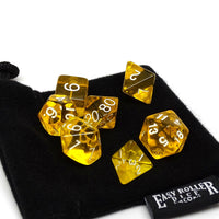 Yellow Translucent Dice - 7 Piece Set