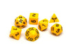 Yellow Opaque Dice - 7 Piece Set