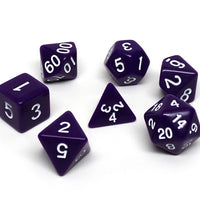 Purple Opaque Dice - 7 Piece Set