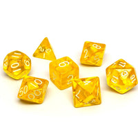 Yellow Translucent Dice - 7 Piece Set