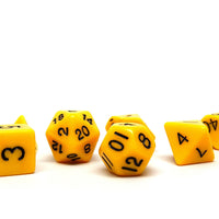 Yellow Opaque Dice - 7 Piece Set