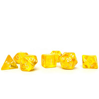 Yellow Translucent Dice - 7 Piece Set