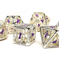 Hollow Dice of Divine Retribution - Silver with Purple Font