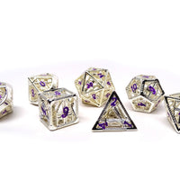 Hollow Dice of Divine Retribution - Silver with Purple Font