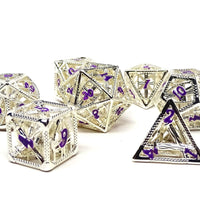 Hollow Dice of Divine Retribution - Silver with Purple Font