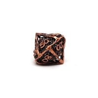 Hollow Metal Copper Cthulhu Dice Set