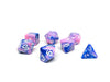 Pink and Blue Marble - 7 Piece Dice Collection