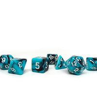 Teal and Black Marble - 7 Piece Set