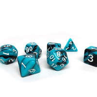 Teal and Black Marble - 7 Piece Set