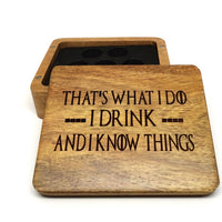 I Drink and I Know Things Wooden Dice Case