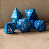 Blue Dragon's Egg Metal Dice Set