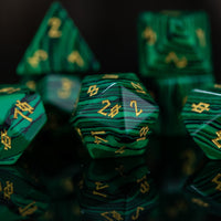 Malachite Stone Dice Set