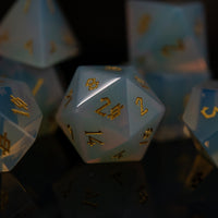 Opalite Stone Dice Set