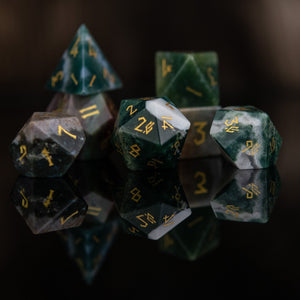 Indian Agate Stone Dice Set