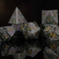 Peace Jade Stone Dice Set