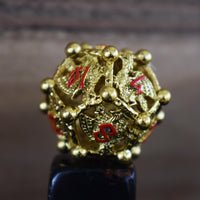 Orb of the Dragon Hollow Metal Dice Set - Gold and Red