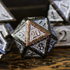 Ballad of the Bard Black and White Metal Dice Set