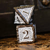 Ballad of the Bard Black and White Metal Dice Set