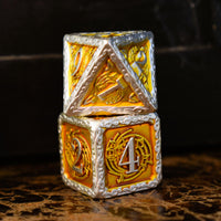 Ballad of the Bard Gold and Silver Metal Dice Set