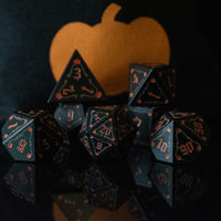 The Pumpkin Aluminum Metal Dice Set