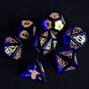 Serpent of Midgard Blue Glass Dice Set