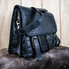 The Adventurer Leather Laptop Bag - Large (Black)