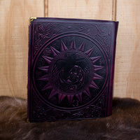 "The Ravens" Purple Spellbook Leather Journal