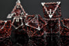 Beholder's Gates Hollow Metal Dice Set - Bloodied Silver
