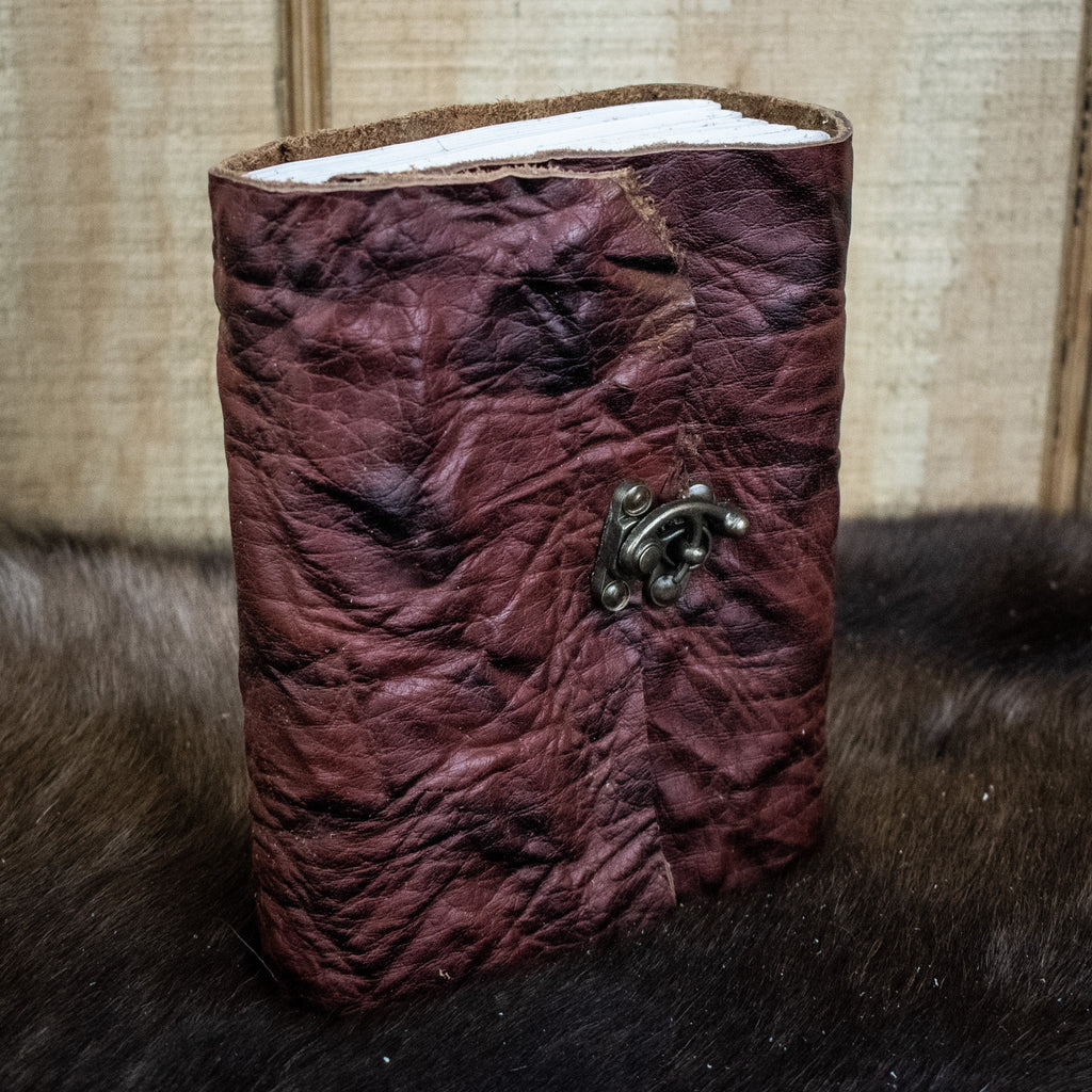 Natural Edge Crunched Cowhide Leather Journal