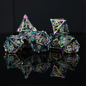 Dragonguard Hollow Metal Dice Set - Iridescent