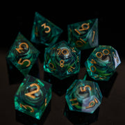 Reptilian Green Liquid Core Dice Set