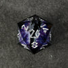 Enchanted Dragon Eye (Black/Silver) Liquid Core 50mm D20