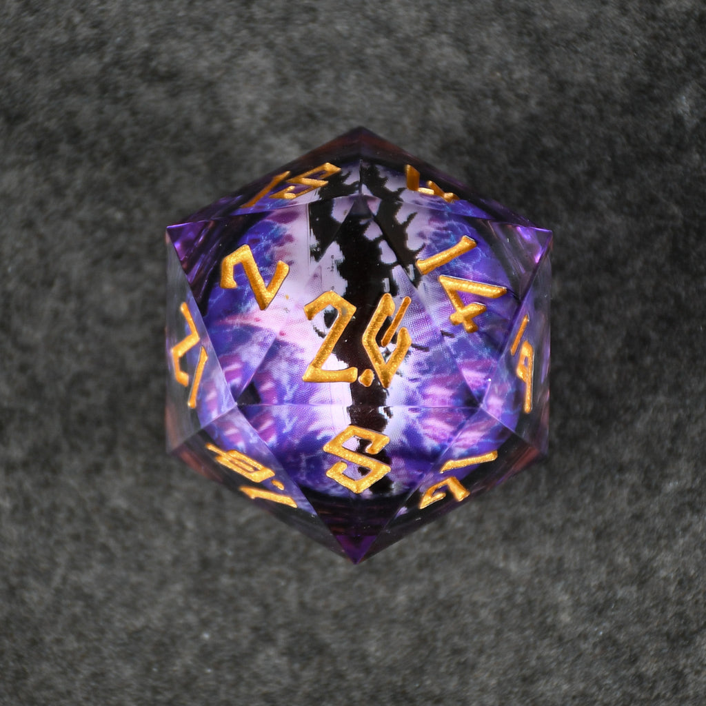 Enchanted Dragon (Black/Gold) Liquid Core 30mm D20