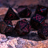 Spellcaster Obsidian Stone Dice Set