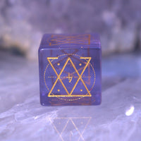 Spellcaster Purple Glass Dice Set