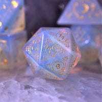 Spellcaster Opalite Stone Dice Set