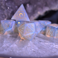 Spellcaster Opalite Stone Dice Set